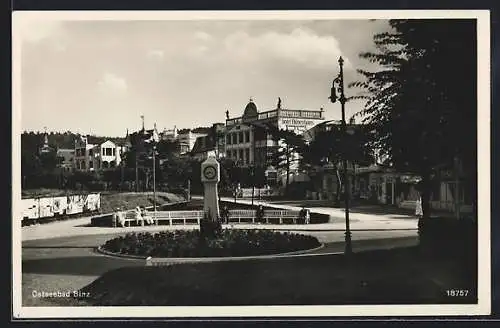 AK Binz, Platz am Hotel Dünenhaus