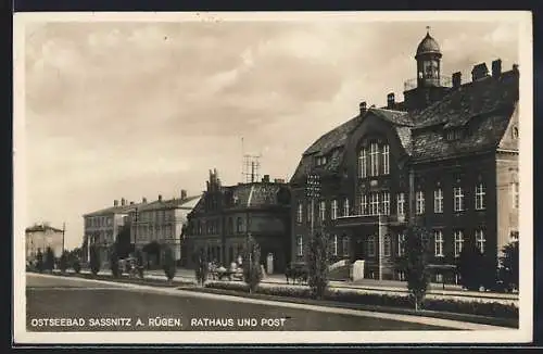 AK Sassnitz, Rathaus & Post