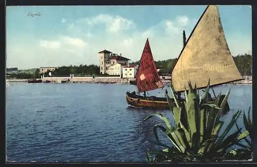 AK Cigale, Fischerboot in Ufernähe