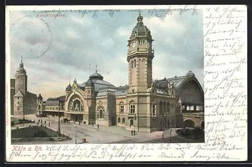 AK Köln a. Rh., Blick auf den Hauptbahnhof