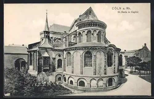 AK Cöln a. Rh., St. Maria im Capitol aus der Vogelschau