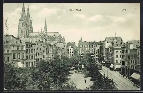 AK Köln a. Rh., Alter Markt aus der Vogelschau