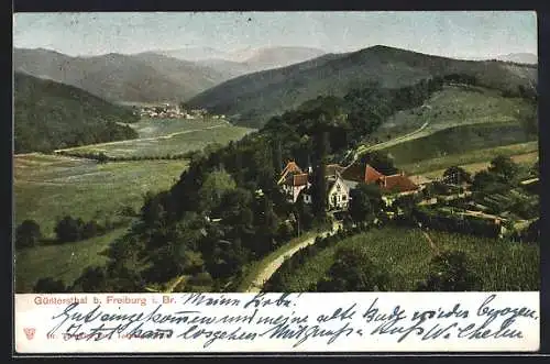 AK Güntersthal / Freiburg, Panorama mit Bergen