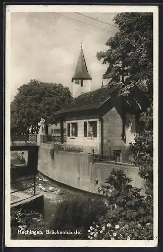 AK Hechingen, Brückenhäusle mit Kirche