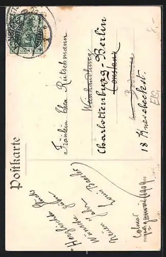 AK Schlettstadt, Partie am Strassburger Tor-Platz