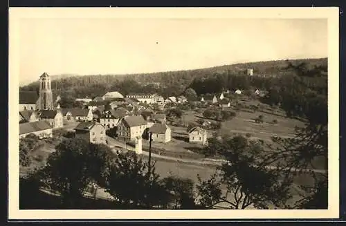 AK Wangenbourg, Ortsansicht aus der Vogelschau