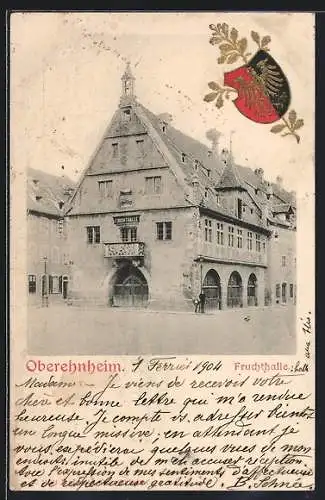 AK Oberehnheim, Fruchthalle, Wappen