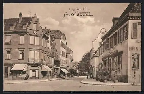 AK Hagenau i. E., Restaurant Brauerei zum Tiger in der Metzgerstrasse