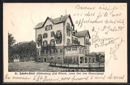 AK Odilienberg, St. Jakobs-Hotel mit Garten