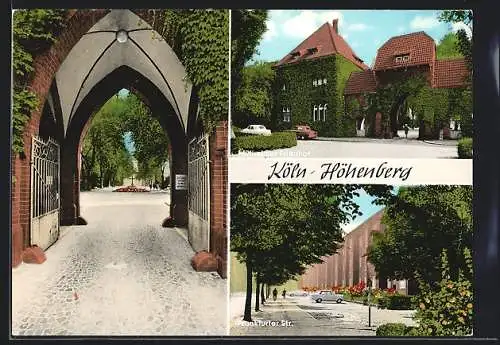 AK Köln-Höhenberg, Der Mülheimer Friedhof, die Frankfurter Strasse