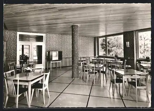 AK Lippoldsberg /Weserbergland, Waldsanatorium der I. Mission, Speisesaal und Aufenthaltsraum