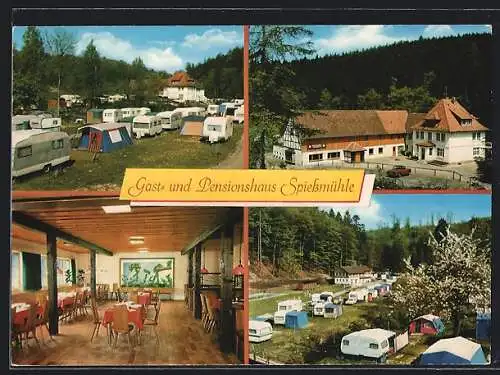 AK Löwenhagen, Gast- und Pensionshaus Spiessmühle mit Speiseraum und Campingplatz, Inh. Fritz Böttger