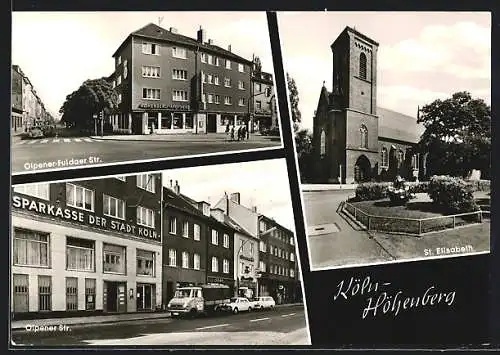 AK Köln-Höhenberg, Olpener-Fuldaer Strasse, St. Elisabeth, Olpener Strasse