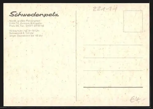 AK Hamburg-Billstedt, Schwedenpelz, Billstedter Platz 28