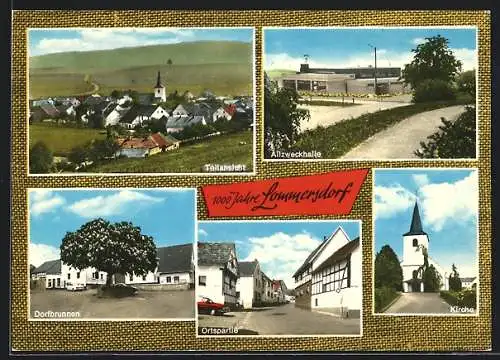 AK Blankenheim-Lommersdorf / Eifel, Kirche, Dorfbrunnen, Allzweckhalle
