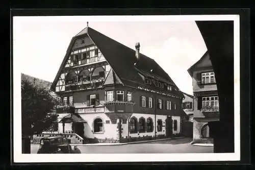 AK Alpirsbach /wttbg. Schwarzwald, Blick auf Hotel Löwen-Post