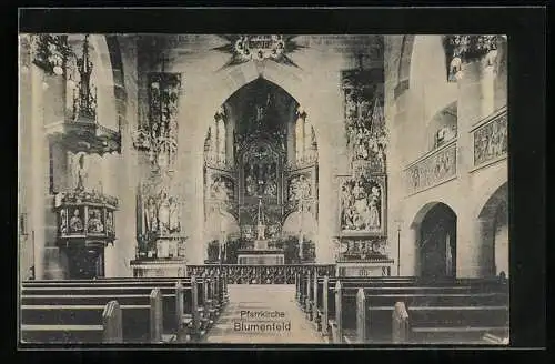 AK Blumenfeld, Pfarrkirche, Blick auf den Altar