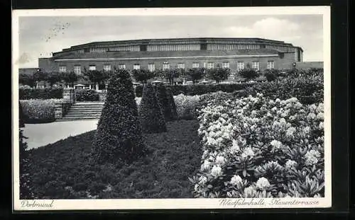AK Dortmund, Rosenterrasse an der Westfalenhalle