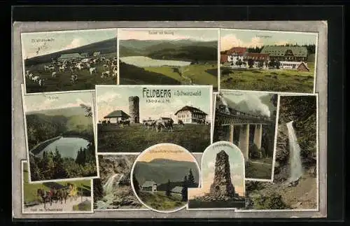 AK Feldberg / Schwarzwald, Hotel Feldbergerhof, Ravenna Viadukt, St. Wilhelmerhütte