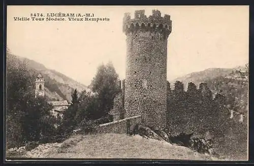 AK Lucéram /A.-M., Vieille Tour fédoale, Vieux Remparts