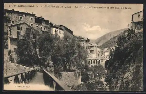 AK Lucéram /A.-M., Entrée de la Ville, Le Ravin