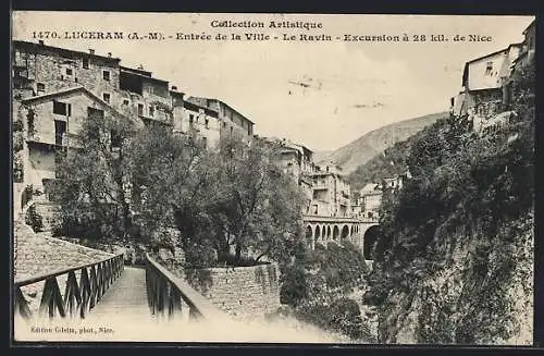 AK Luceram /A.-M., Entrée de la Ville, Le Ravin