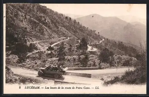 AK Lucéram, Les lacets de la route de Peira Cava