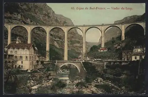 AK Loup, Viaduc, Ligne du Sud-France