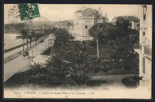 AK Cannes, Jardin du Grand Hôtel et la Croisette