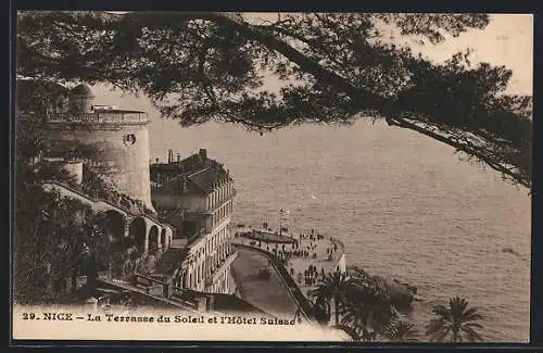 AK Nice, La Terrasse du Soleil et l`Hotel Suisse