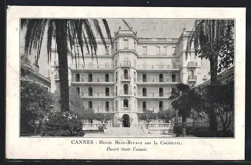 AK Cannes, Hotel Beau-Rivage sur la Croisette