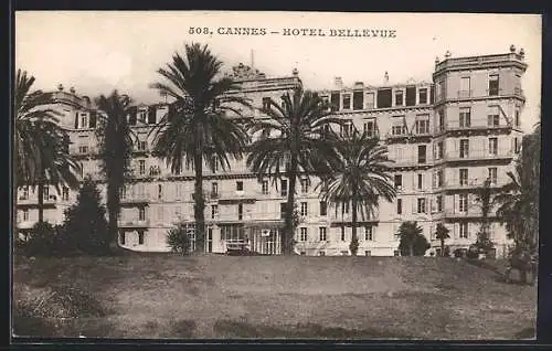 AK Cannes, Hotel Bellevue mit Garten