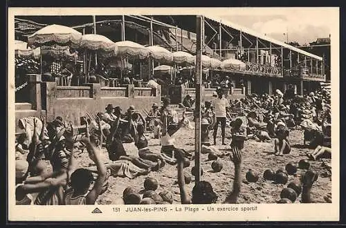 AK Juan-les-Pins, La Plage, Un exercice sportif