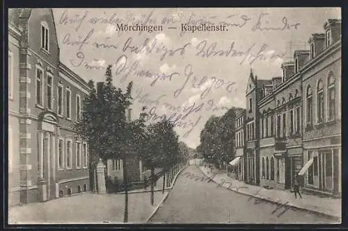 AK Mörchingen, Blick in die Kapellenstrasse