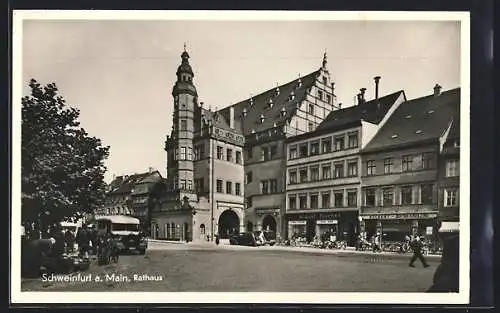 AK Schweinfurt, Marktplatz mit Rathaus