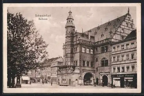 AK Schweinfurt, Teilansicht mit dem Rathaus