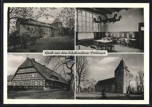 AK Dötlingen i. Oldbg., Schullandheim, Innenansicht, Kirche