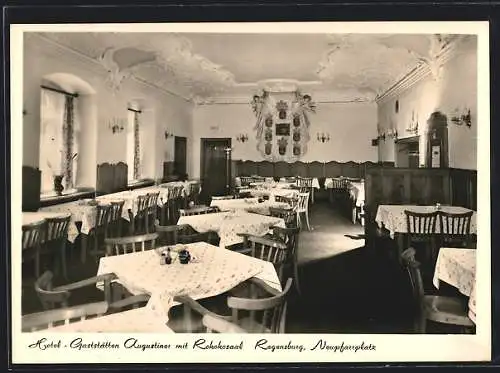 AK Regensburg, Hotel-Gaststätte Augustiner mit Rokokosaal