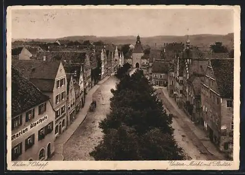 AK Weiden /Oberpf., Unterer Markt mit Stadttor