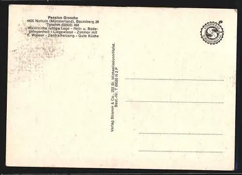AK Nottuln / Münsterland, Hotel-Pension Grosche, Baumberg 28