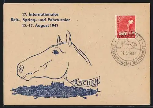 AK Aachen, Reit-, Spring- und Fahrturnier 1947, Pferdesport