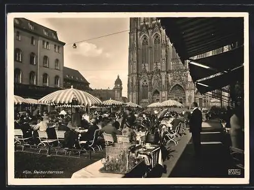 AK Köln, Aussenbereich des Gasthaus Reichardterrasse