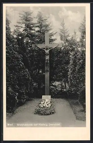 AK Werl, Grabdenkmal der Hedwig Dransfeld