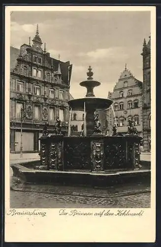 AK Braunschweig, Der Brunnen auf dem Kohlmarkt