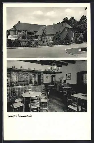 AK Hörste über Halle, Das Gasthaus H. Gerhold mit Gastzimmer