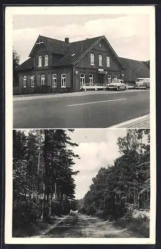 AK Fahrenhorst / Gettorf, Gasthof zum Grünen Jäger v. A. Cordes, Waldweg