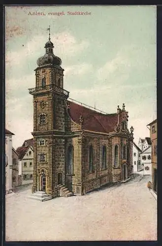 AK Aalen, Partie an der evangel. Stadtkirche