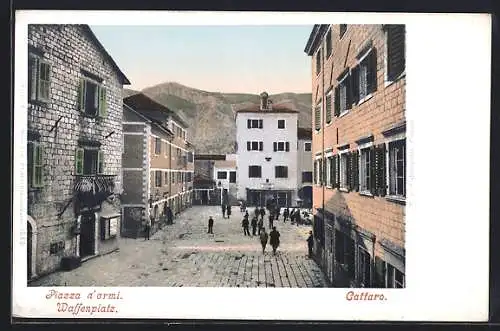 AK Kotor / Cattaro, Blick auf den Waffenplatz / Piazza d` armi