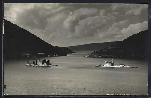 AK Perast, Blick auf die zwei Inseln