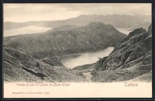 AK Kotor / Cattaro, Veduta Bocche di Cattaro da Monte Krstac